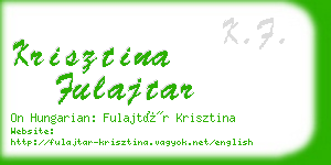 krisztina fulajtar business card